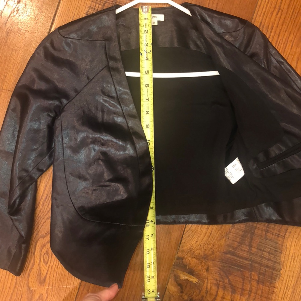 Helmut Lang Silk Leather Look Jacket Size 2 - Picture 8 of 8